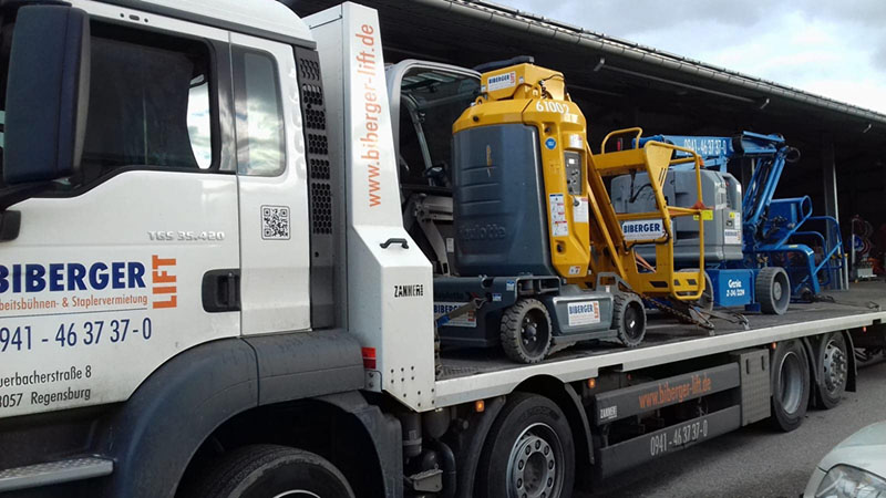 Transport von einer ladung von Biberger